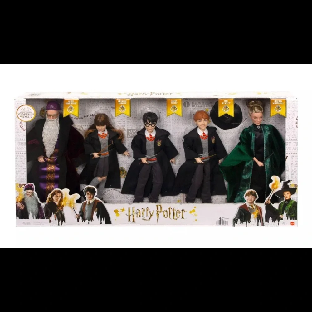 NEW Harry Potter Doll Set 12” Figures 5 Pack Ron/Hermione/Dumbledore/McGonagall